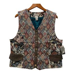 Stonebridge Vintage Women's Vest Size‎ 14 Aztec Southwestern NWT